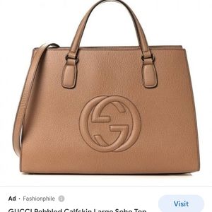 Gucci Pebbled Leather Hobo Bag